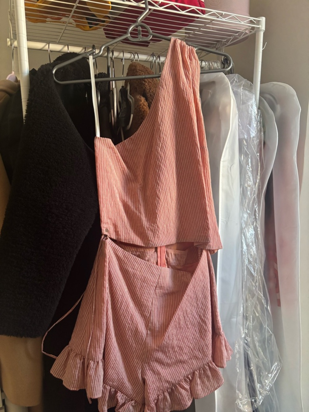 Lovers + Friends Pink One-Shoulder Romper